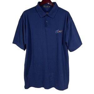 Coogi Polo Shirt Mens 2XL XXL Blue Pique Australia Hip Hop 90s Urban Streetwear